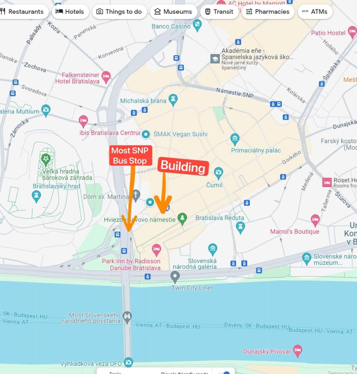 Extralarge Queen Room In The Heart Of Bratislava With Terrace Exteriör bild